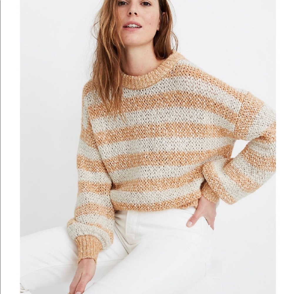 Madewell Baez Pullover Stripe Sweater, NWT, S
